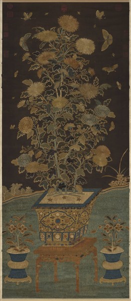 宋繡菊花廉（二）　軸