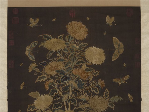 宋繡菊花廉（二）　軸