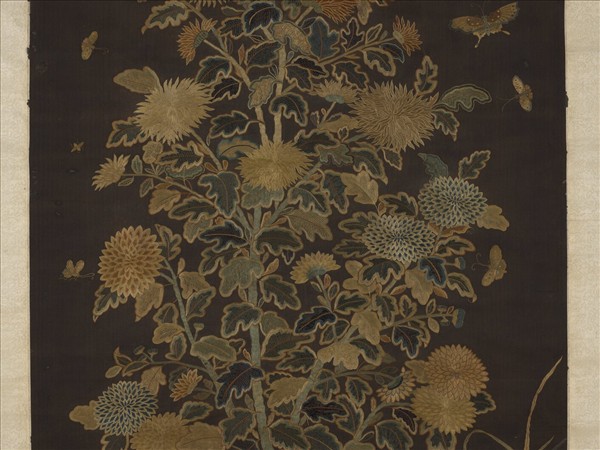 宋繡菊花廉（二）　軸