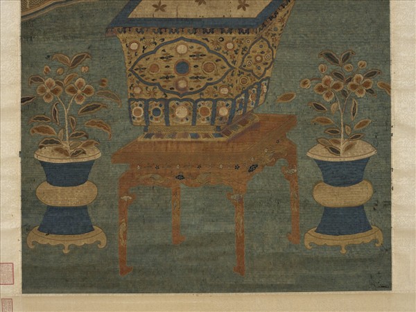 宋繡菊花廉（二）　軸