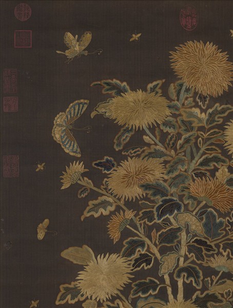 宋繡菊花廉（二）　軸