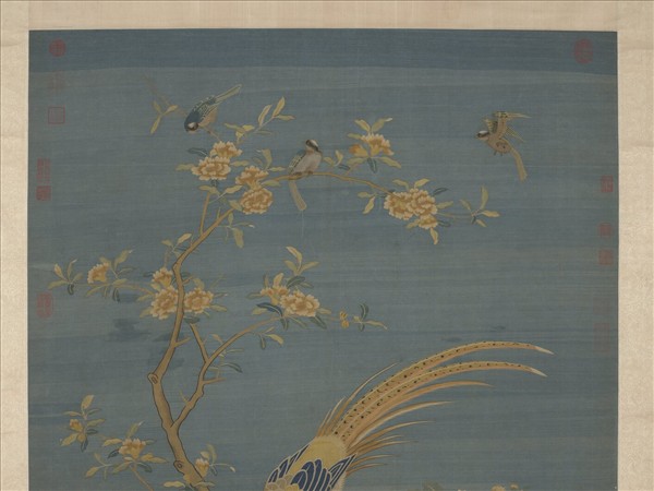 宋緙絲文石錦雞　軸