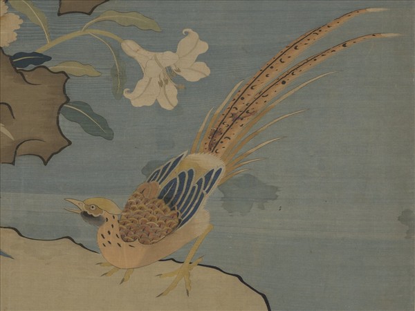 宋緙絲文石錦雞　軸