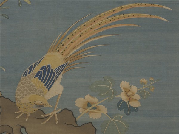 宋緙絲文石錦雞　軸