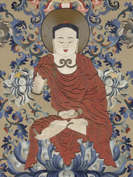 清御製贊繡像無量壽佛　軸