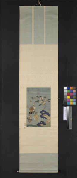 宋緙絲文房清玩　軸