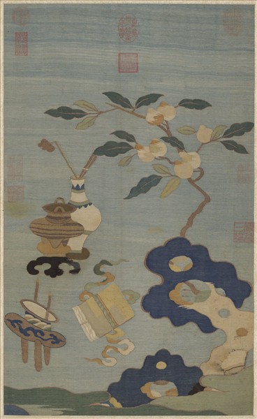 宋緙絲文房清玩　軸