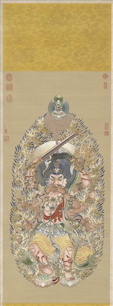 清繡線佛像（一）明王　軸