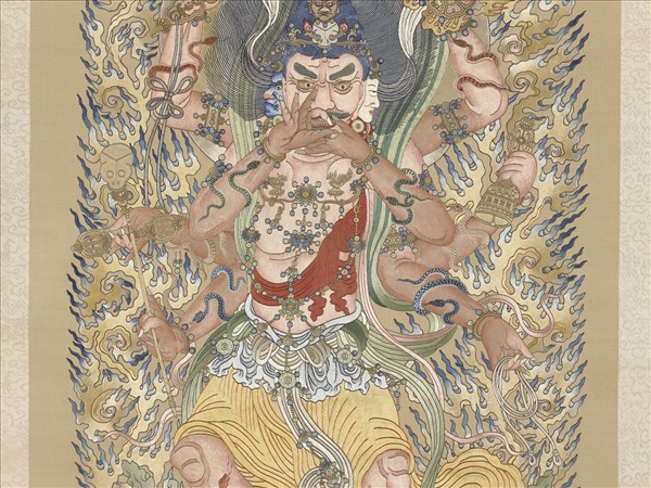 清繡線佛像（一）明王　軸