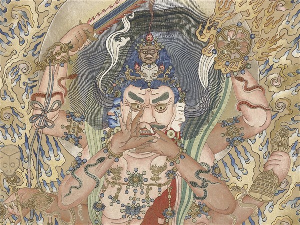 清繡線佛像（一）明王　軸