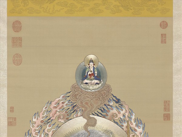 清繡線佛像（二）無能勝明王　軸