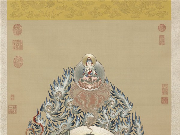 清繡線佛像（三）馬頭明王　軸