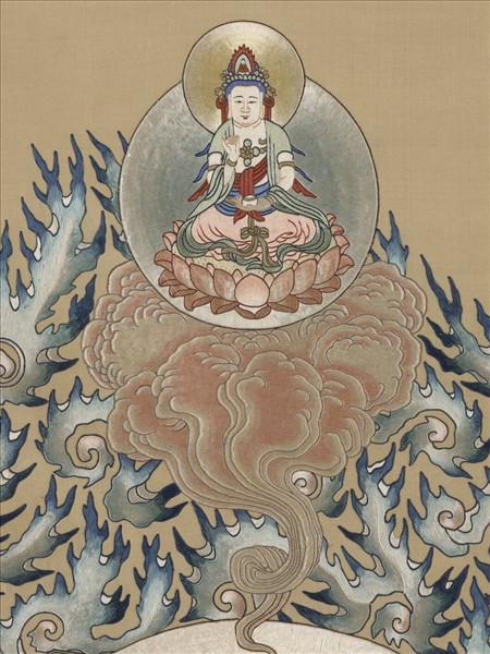 清繡線佛像（三）馬頭明王　軸