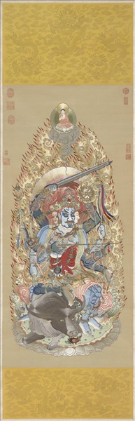 清繡線佛像（六）大威德明王　軸