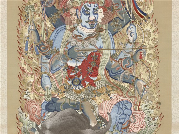 清繡線佛像（六）大威德明王　軸