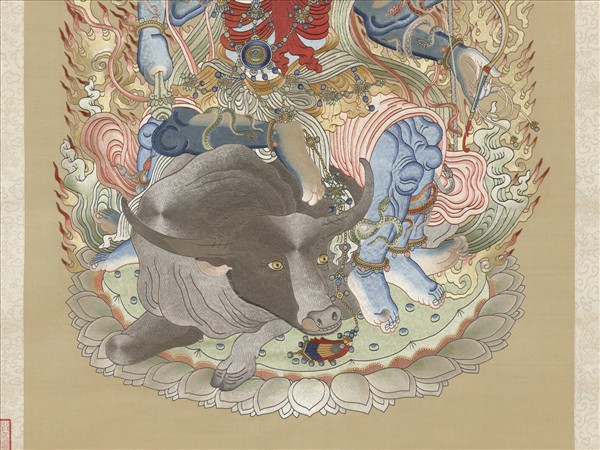 清繡線佛像（六）大威德明王　軸