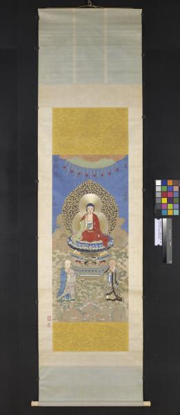 清繡線佛像（七）釋迦牟尼佛　軸