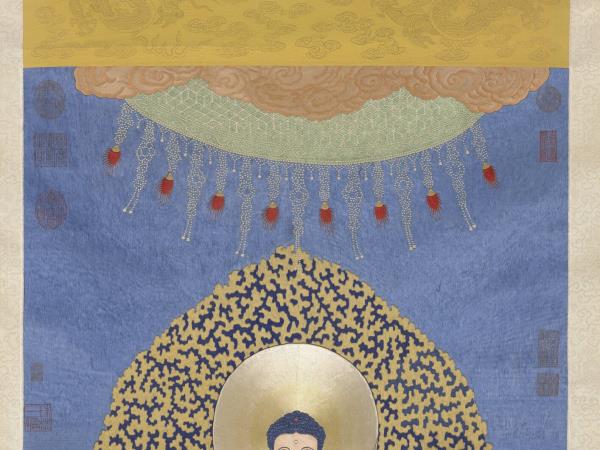 清繡線佛像（七）釋迦牟尼佛　軸