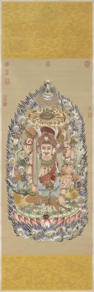 清繡線佛像（十）大輪明王　軸