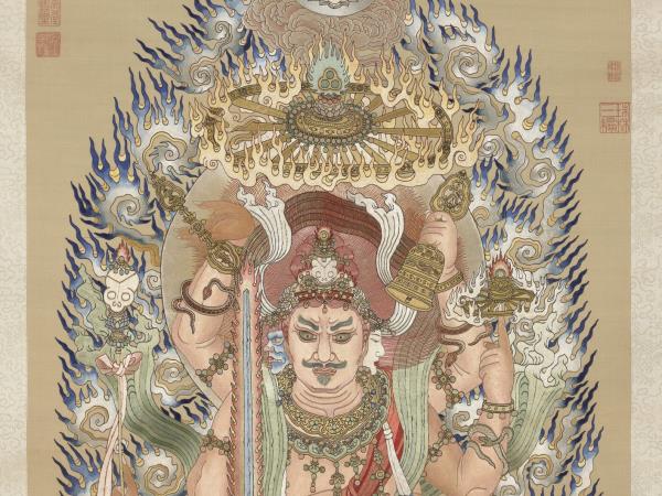 清繡線佛像（十）大輪明王　軸