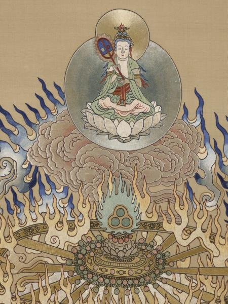 清繡線佛像（十）大輪明王　軸