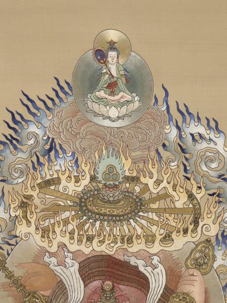 清繡線佛像（十）大輪明王　軸