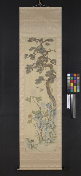 清乾隆緙絲花鳥宮屏　軸