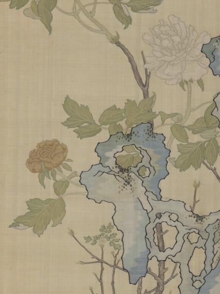 清乾隆緙絲花鳥宮屏　軸