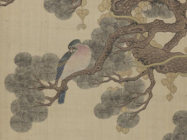 清乾隆緙絲花鳥宮屏　軸