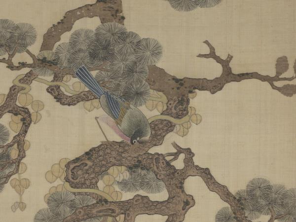 清乾隆緙絲花鳥宮屏　軸