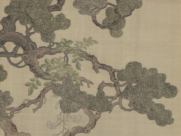 清乾隆緙絲花鳥宮屏　軸