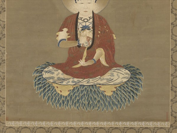 清乾隆繡釋迦牟尼佛像　軸