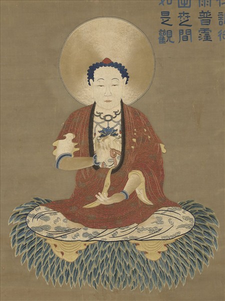 清乾隆繡釋迦牟尼佛像　軸