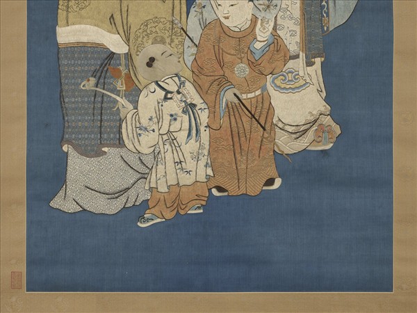 清乾隆繡三星圖　軸