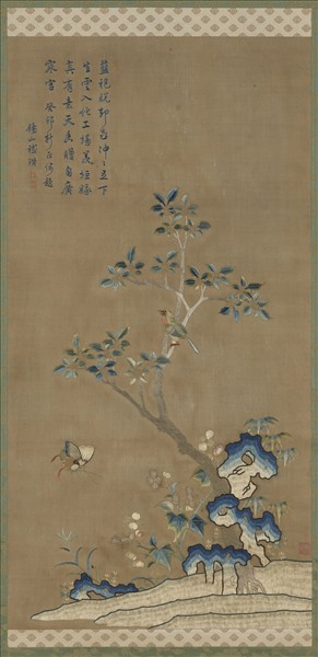 清顧繡桂子天香圖　軸