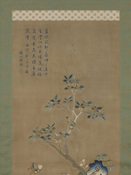 清顧繡桂子天香圖　軸