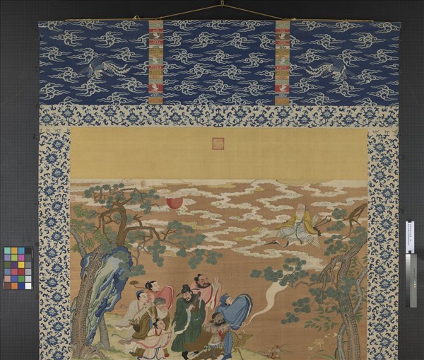 清緙絲群仙祝壽　軸