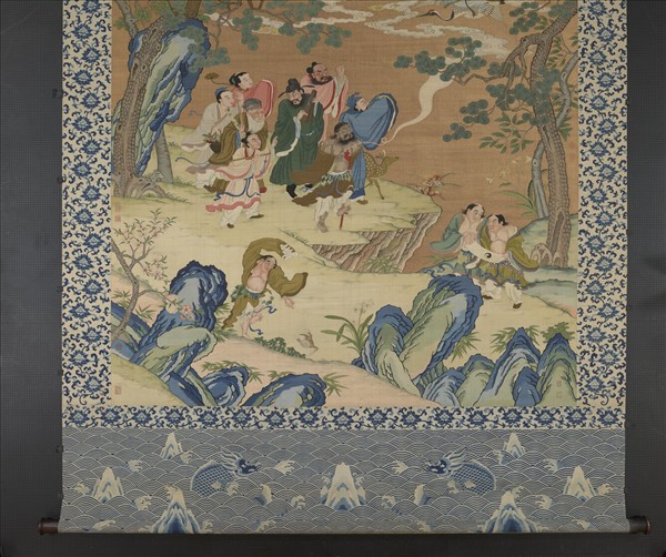 清緙絲群仙祝壽　軸