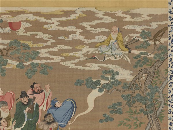 清緙絲群仙祝壽　軸