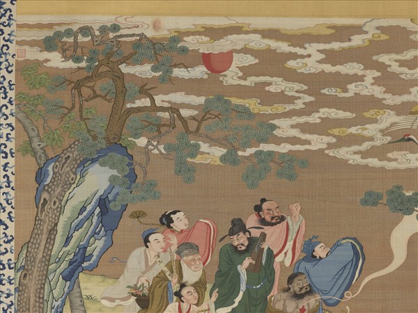 清緙絲群仙祝壽　軸