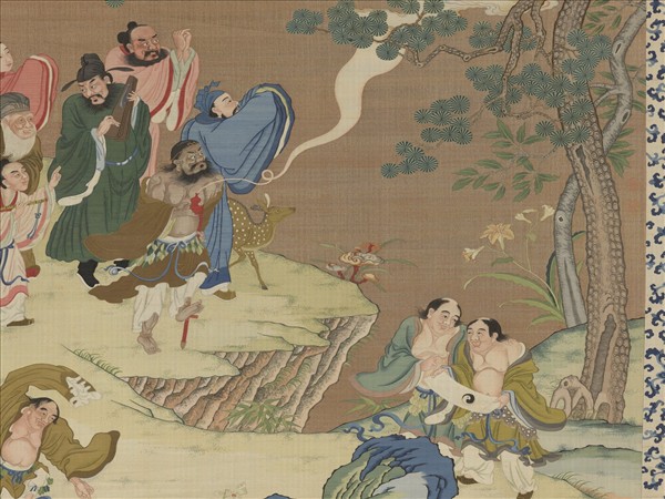 清緙絲群仙祝壽　軸