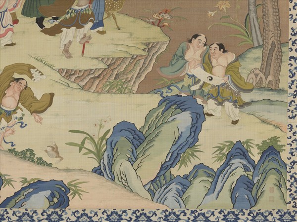 清緙絲群仙祝壽　軸