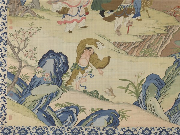 清緙絲群仙祝壽　軸