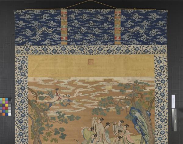 清緙絲群仙祝壽　軸