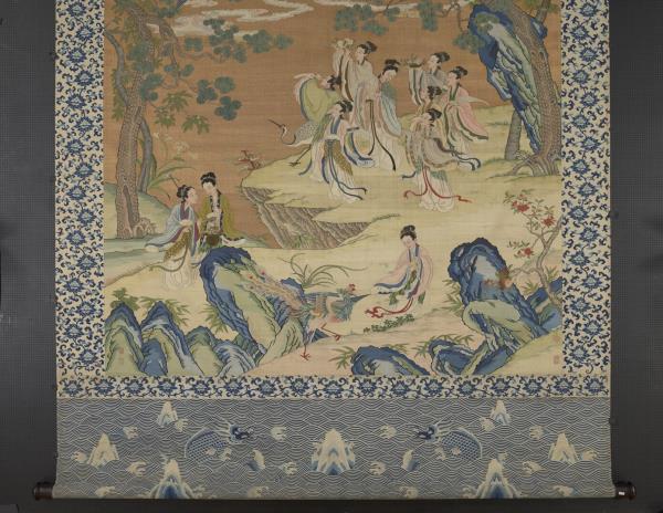 清緙絲群仙祝壽　軸