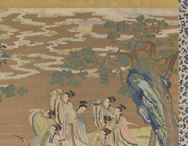 清緙絲群仙祝壽　軸