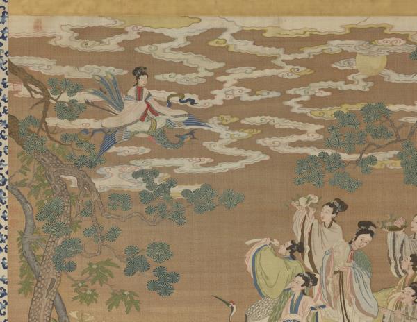 清緙絲群仙祝壽　軸