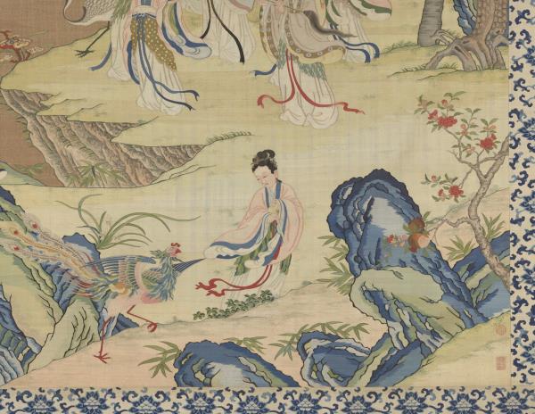 清緙絲群仙祝壽　軸