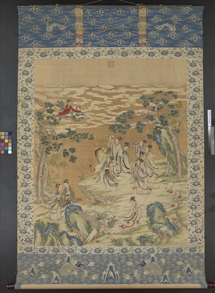 清緙絲群仙祝壽　軸