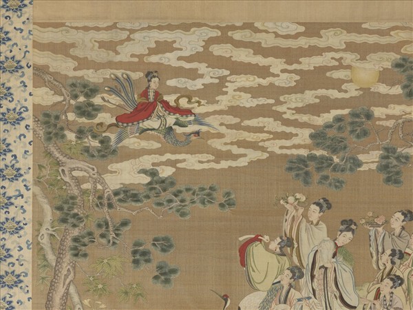 清緙絲群仙祝壽　軸